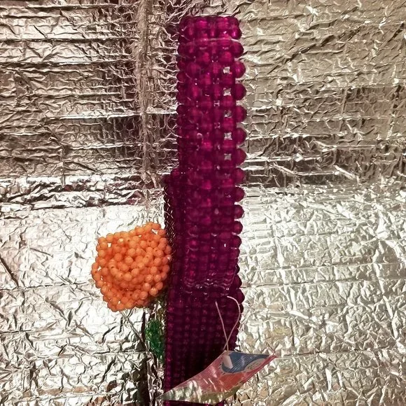 NWT 2021 Susan Alexandra New York Rose Garden Beaded Bag - Picture 3 of 13